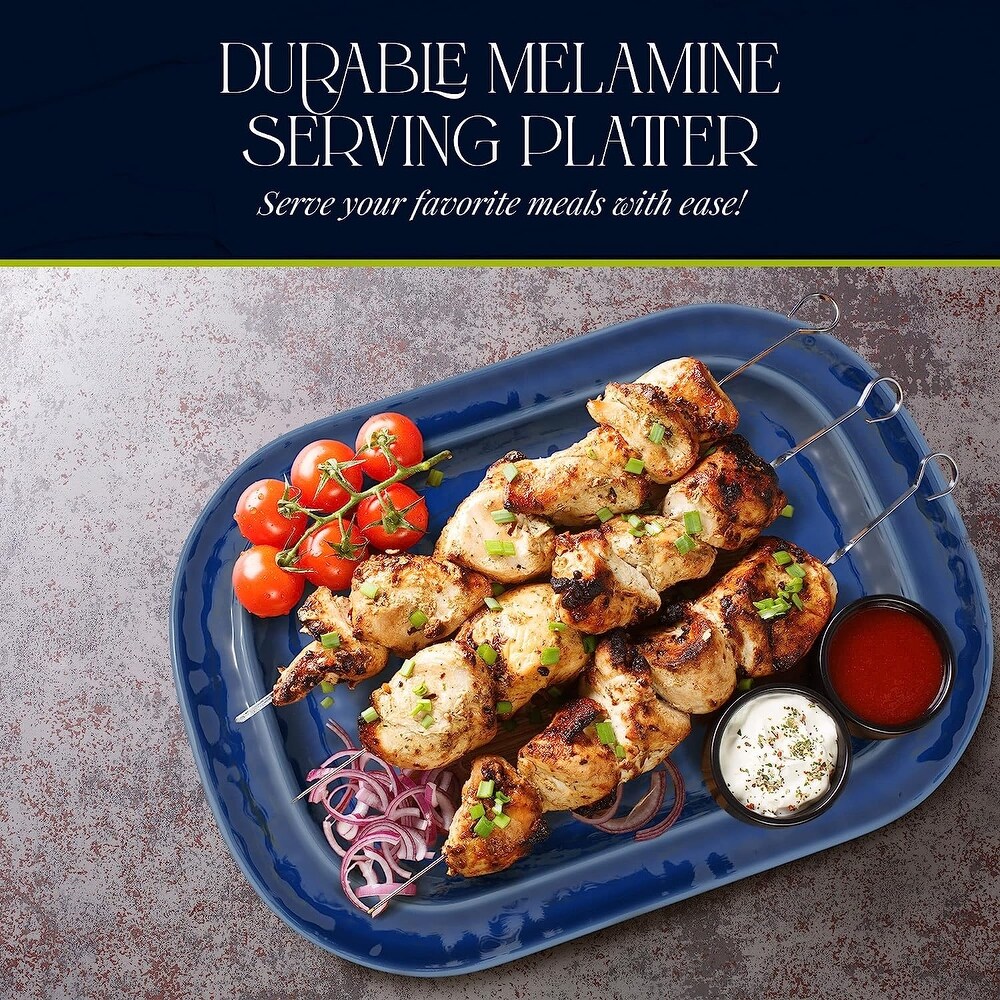 Fifth Avenue Melamine Serving Platter Break and Chip Resistant