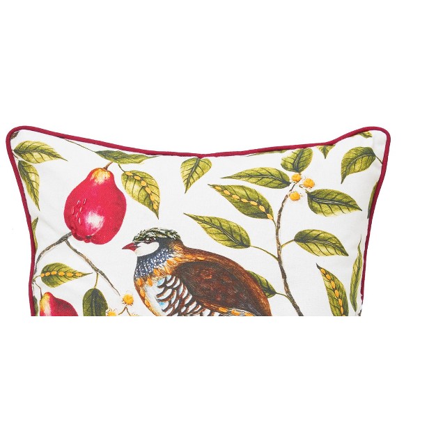 C amp f Home Partridge In A Pear Tree Printed amp Embellished Throw Pillow