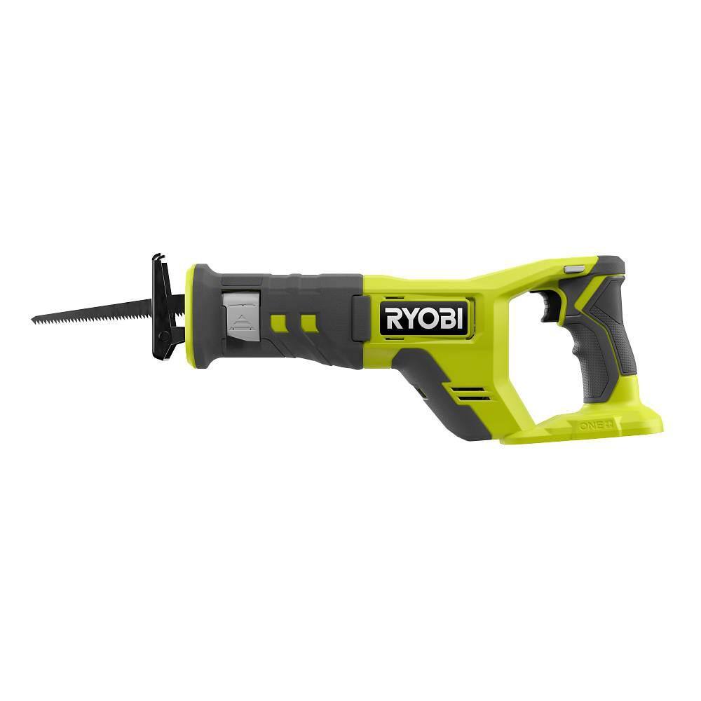 RYOBI ONE+ 18V Cordless Reciprocating Saw (Tool Only) with Multi-Purpose Reciprocating Saw Blade Set (35-Piece) PCL515B-A233501