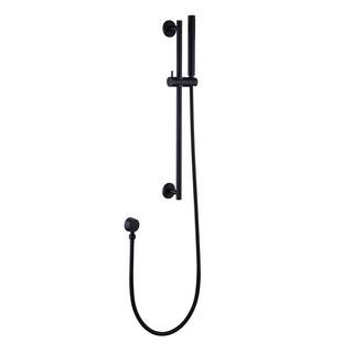 Hlihome 1-Spray Multifunction Slide Bar with Hand Shower in Matte Black RBDK-0887-MB