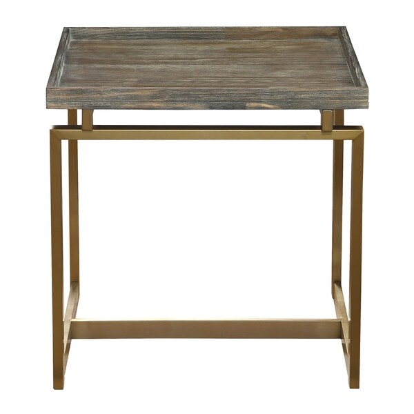 Somette Biscayne Weathered End Table - 23.5