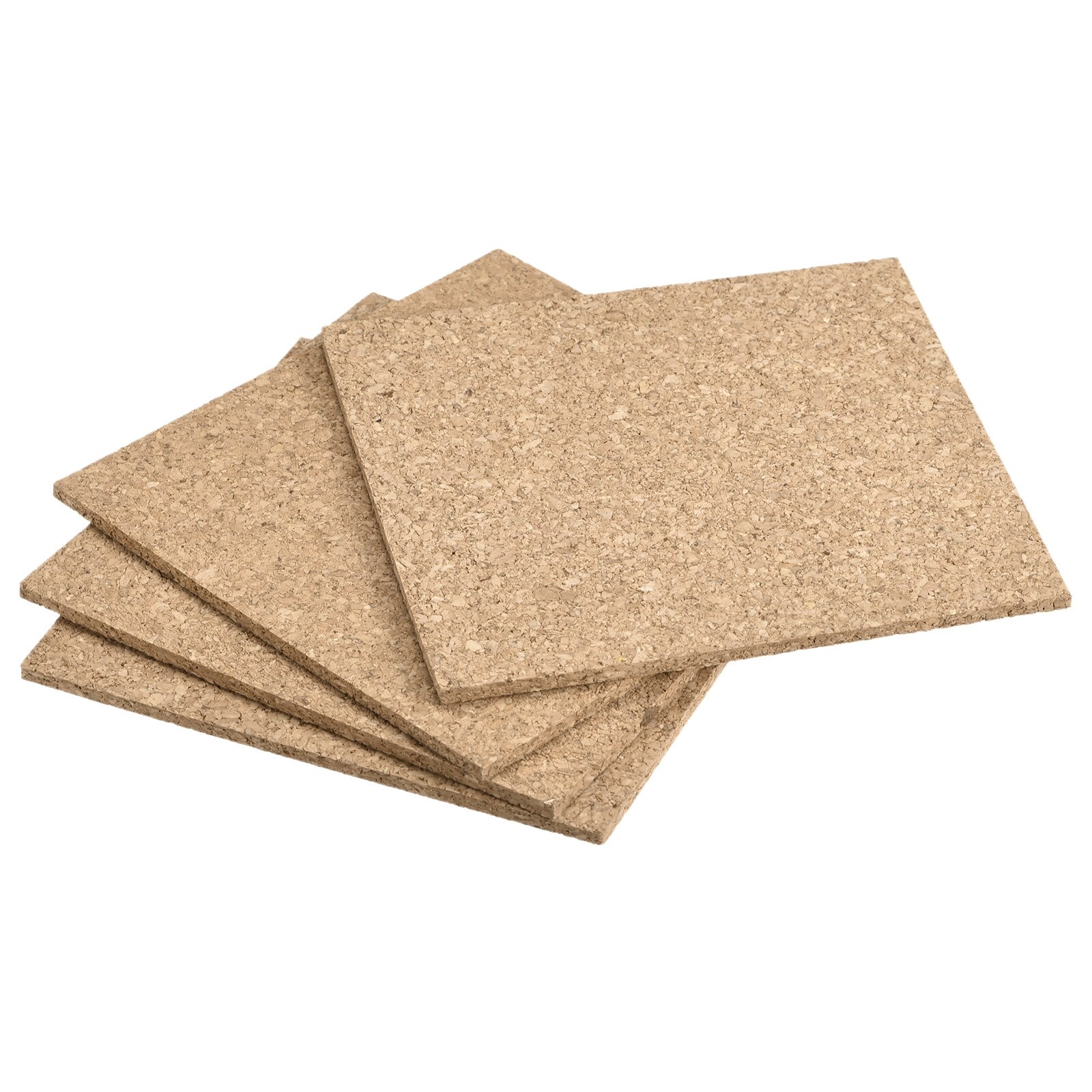 100x100x3mm Square Coasters Cork Cup Mat Pad for Tableware 4pcs - Wood