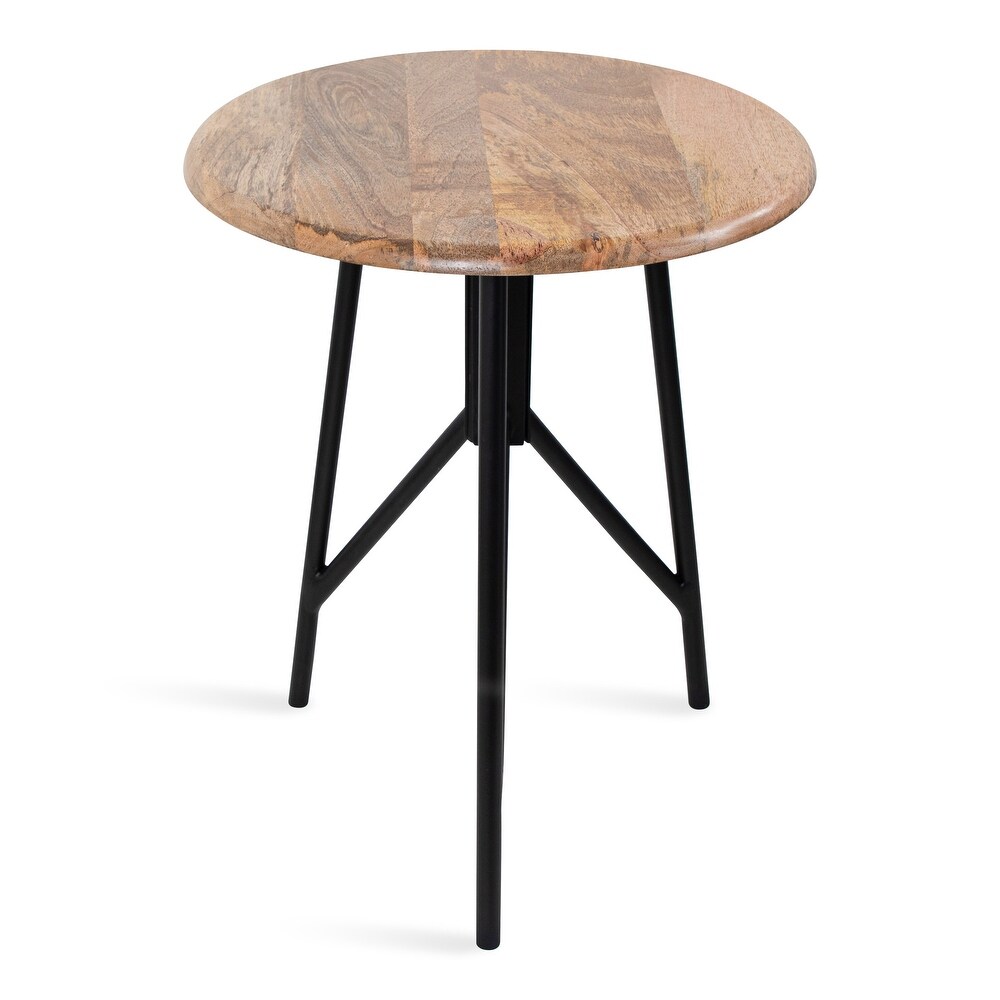 Kate and Laurel Pallson Round Wood Side Table   18x18x22