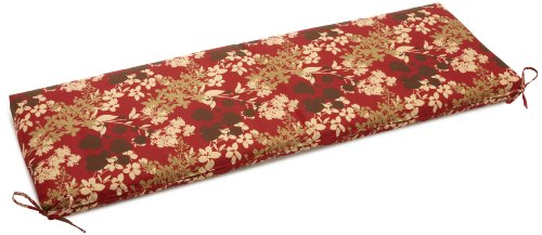 Blazing Needles  60-inch Designer Outdoor Bench Cushion Montflueri Sangria