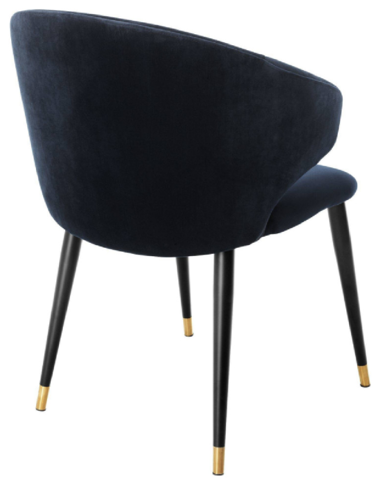 Blue Velvet Dining Chair  Eichholtz Volante   Midcentury   Dining Chairs   by Oroa   Distinctive Furniture  Houzz