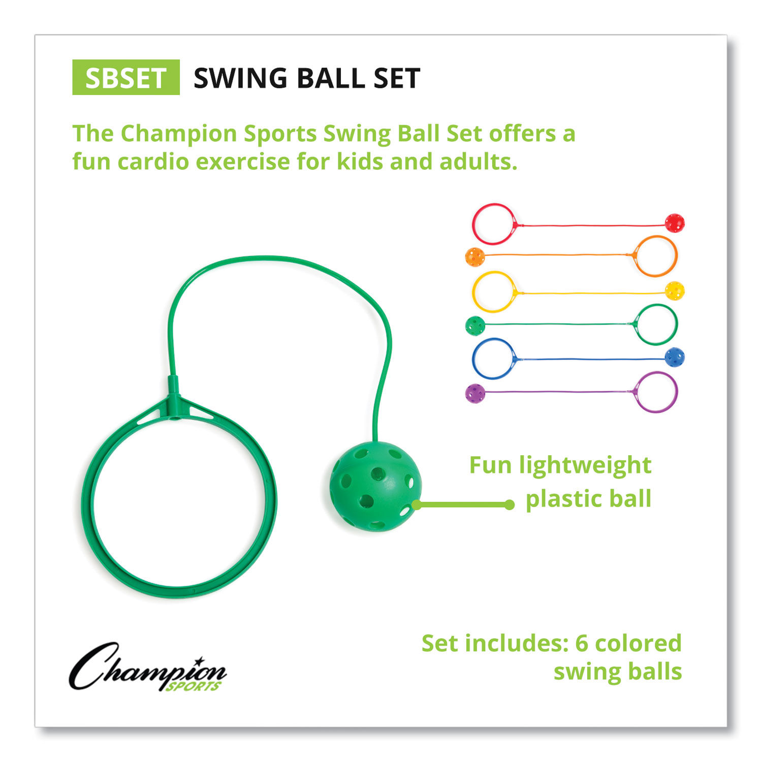 Swing Ball Set by Champion Sports CSISBSET