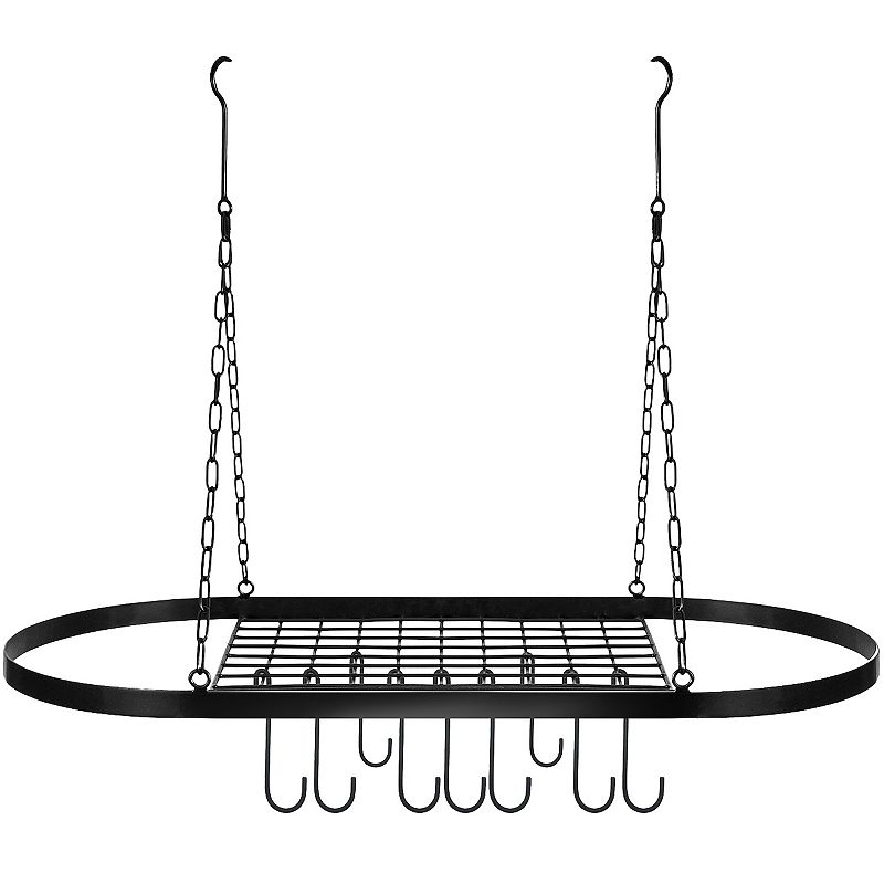 Sorbus Ceiling-Mounted Pot Rack with Hooks