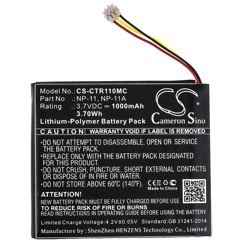 Casio TR Mini TRM11 Replacement Battery BatteryClerkcom Camera