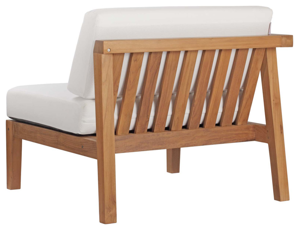 Lounge Loveseat Sofa  Wood  Brown Natural White  Modern  Outdoor Patio Bistro   Transitional   Outdoor Loveseats   by House Bound  Houzz