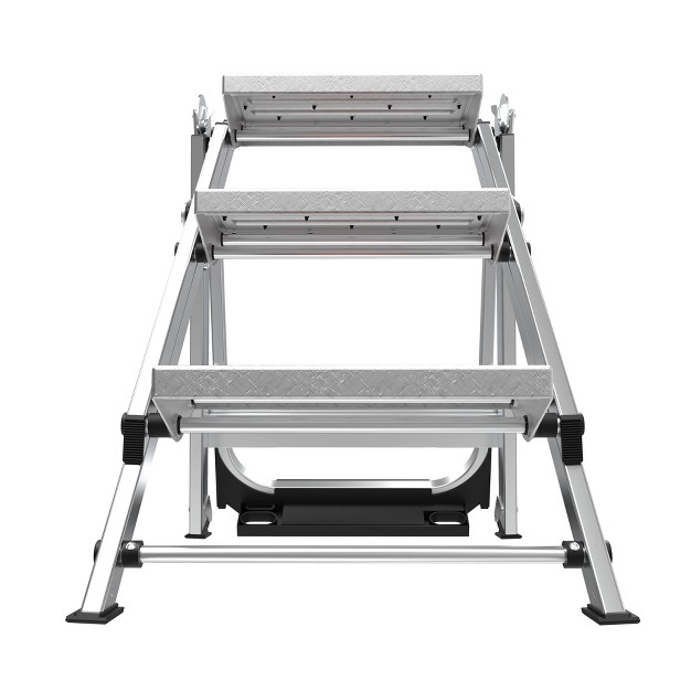 Little Giant Ladder Systems 3 step Ansi Type Ia 300 Lb Aluminum Stepstool With Handrail Gray