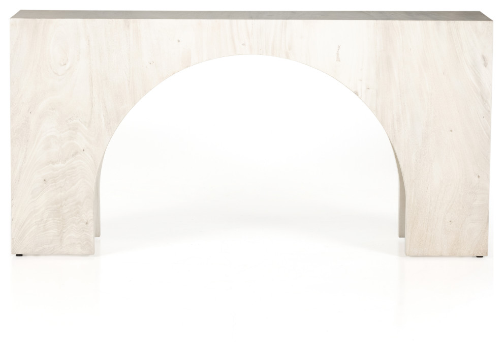 Fausto Console Table Bleached Guanacaste   Modern   Console Tables   by The Khazana Home Austin Furniture Store  Houzz