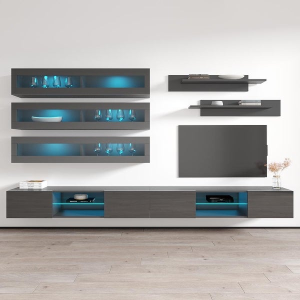 Fly J 33TV Wall Mounted Floating Modern Entertainment Center