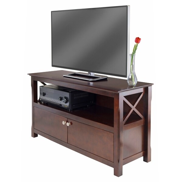 Xola TV Stand， Cappuccino - 44.02 x 15.94 x 24.02 inches