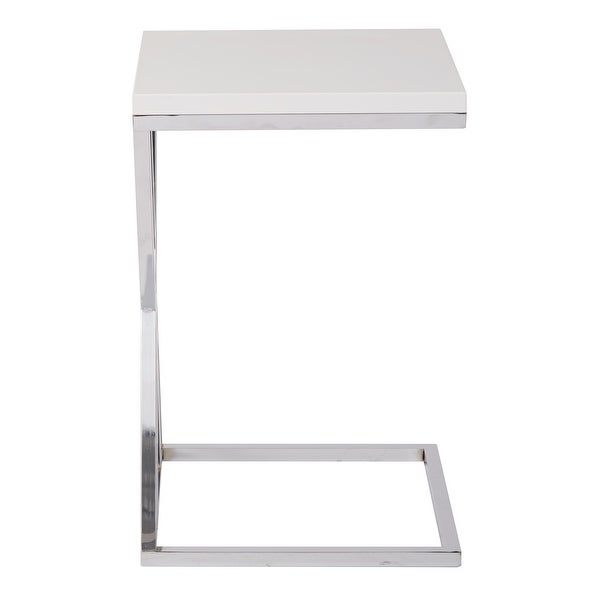 Wall Street Side Table in Chrome Finish