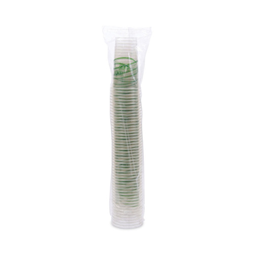 Eco-Products GreenStripe Renewable and Compostable PLA Cold Cups， 24 oz， 50/Pack， 20 Packs/Carton (EPCC24GS)