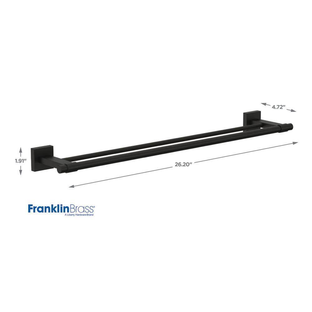 Franklin Brass Maxted 24 in. Double Towel Bar in Matte Black MAX25-FB