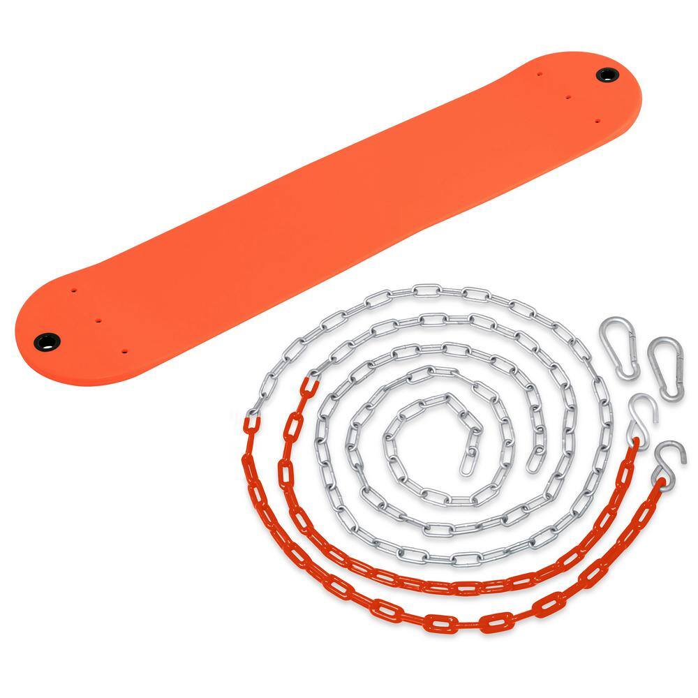 SWINGAN Machrus Swingan Belt Swing For All Ages Vinyl Coated Chain Orange SW27VC-OR