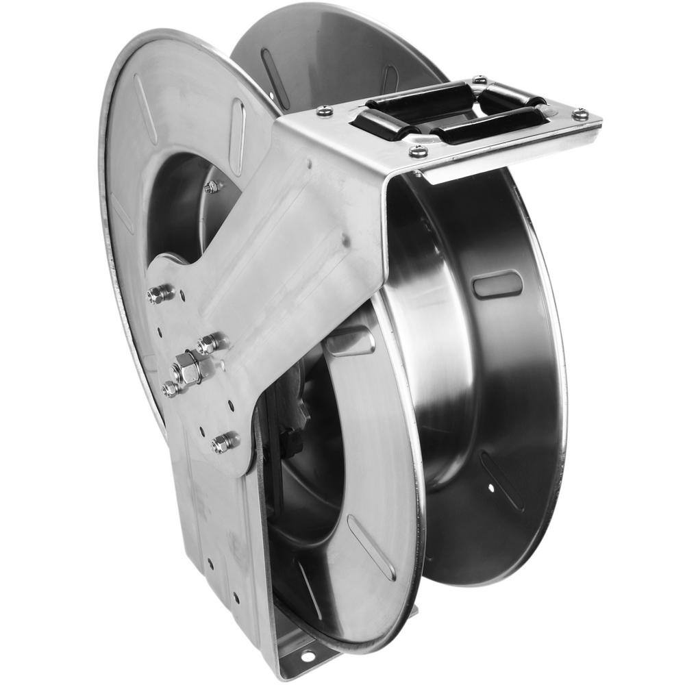 Milton 12 in. NPT Hose Capacity 25 ft. 35 ft. and 50 ft. 300 PSI Stainless Steel Hose Reel Retractable 2750-12SS