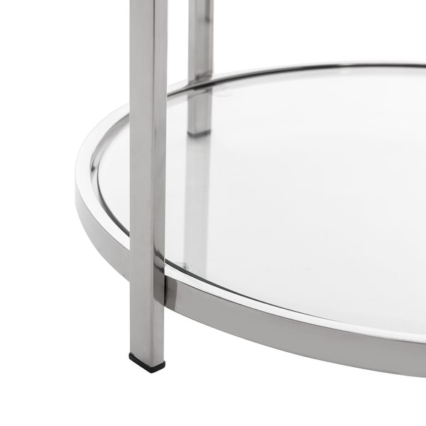 SAFAVIEH Couture High Line Collection Malory Stainless Steel End Table - 19.7