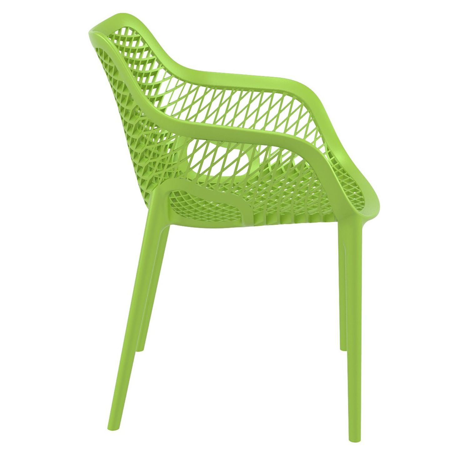 32.25 Tropical Green Outdoor Patio Dining Arm Chair - Extra Large