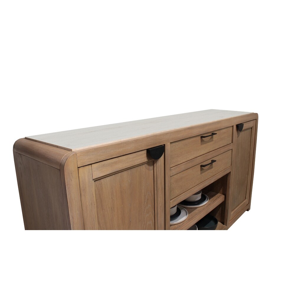 72 In. Buffet Server with Stone Top   72W x 14D x 31H