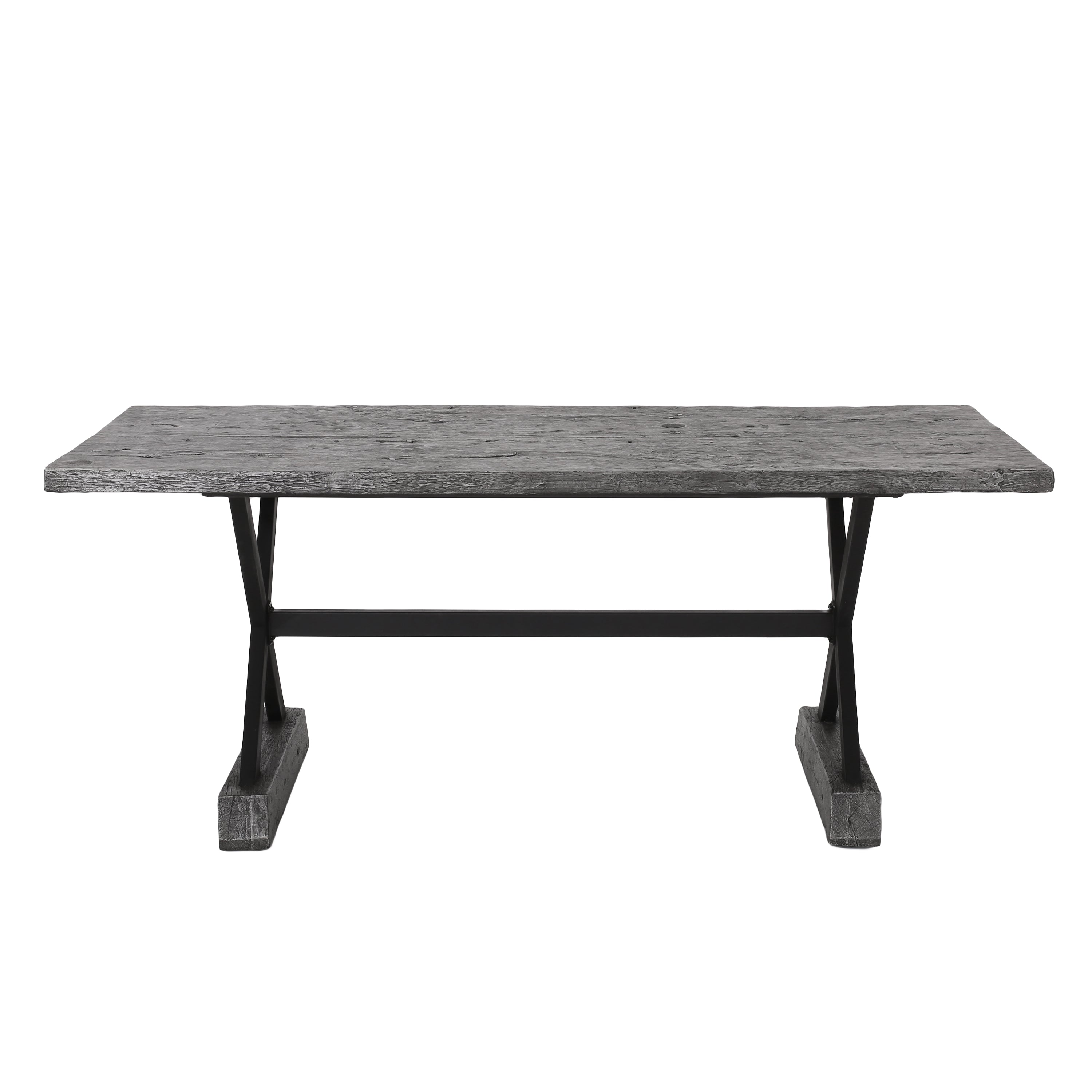 Lavelle Outdoor Lightweight Concrete Dining Table