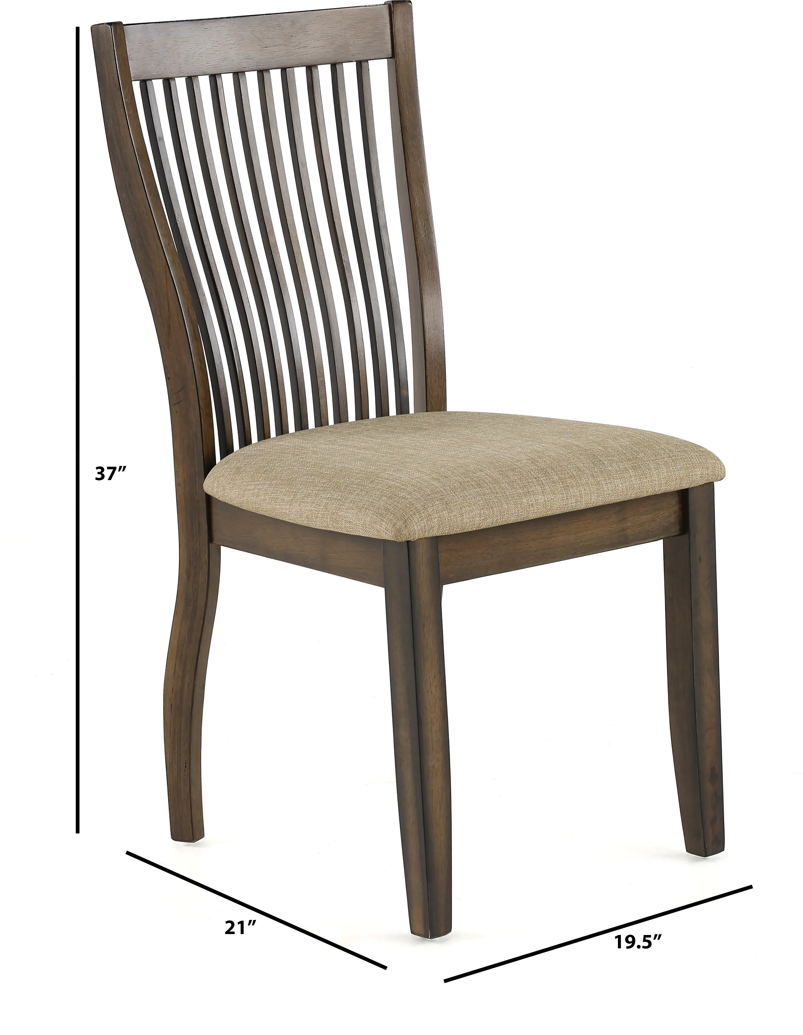 Zoey Brown Slat Back Dining Room Chair