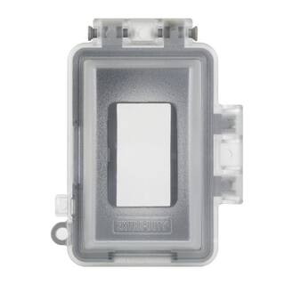 Commercial Electric Clear 1-Gang Extra-Duty Non-Metallic While-In-Use Weatherproof HorizontalVertical Receptacle Cover WCW1PC