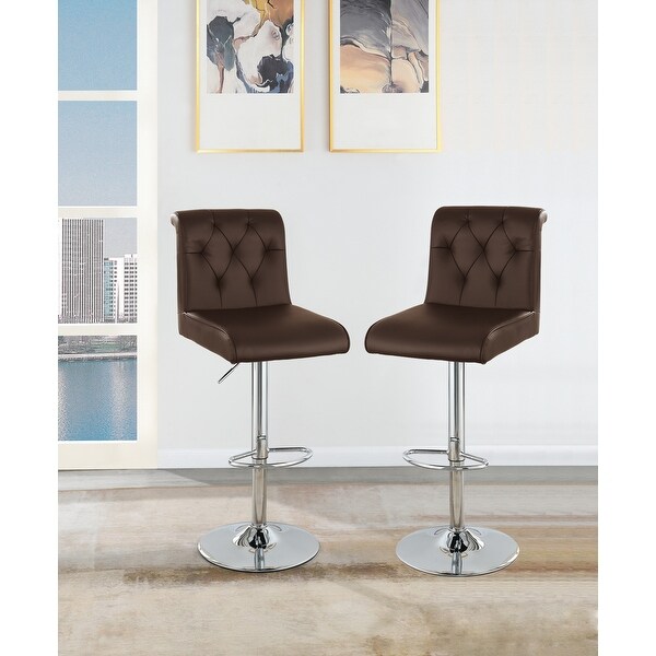 Poundex Adjustable Height and Swivel Barstool - 38