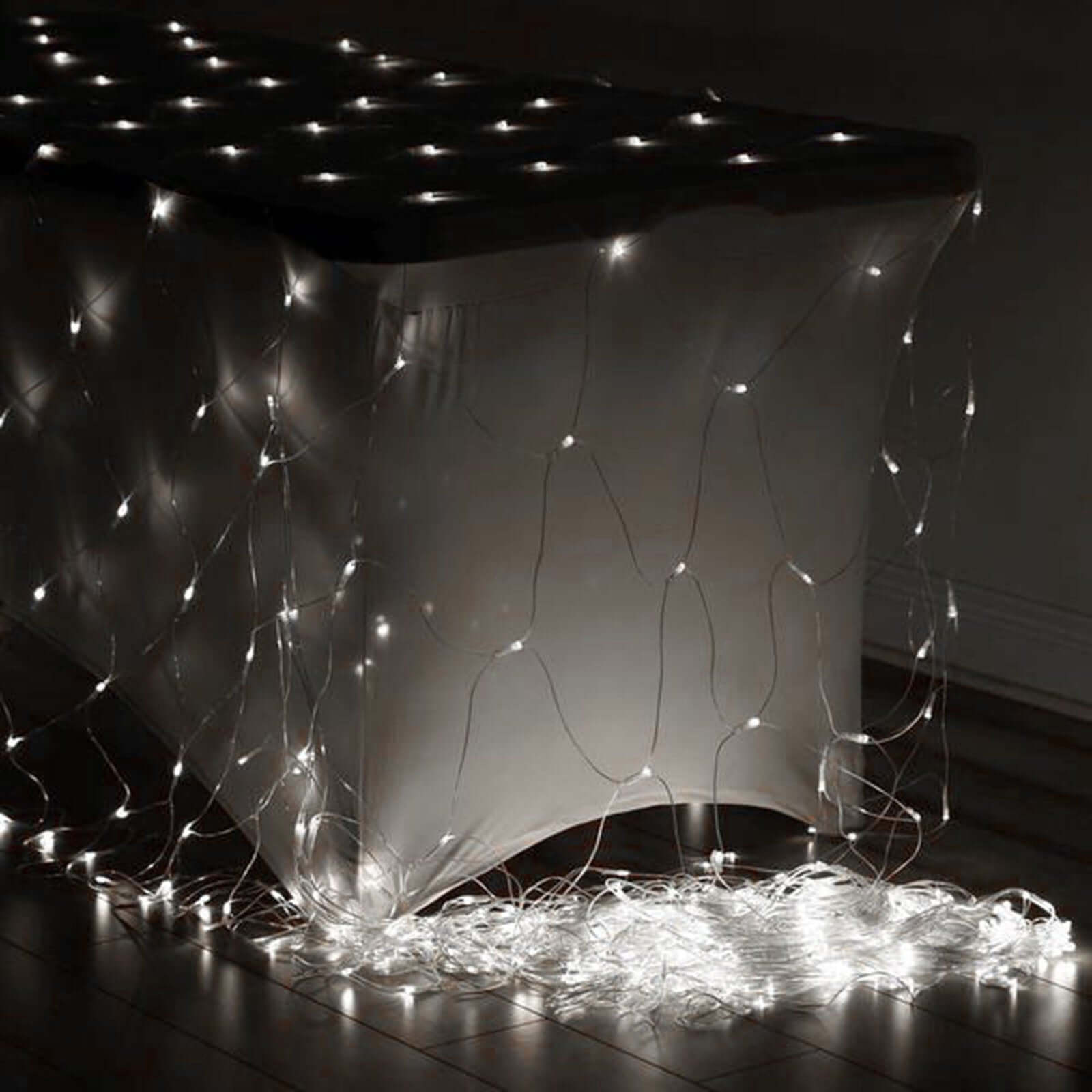 Clear 600 LED Fish Net Lights, Fairy String Lights With 8 Modes 20ftx10ft