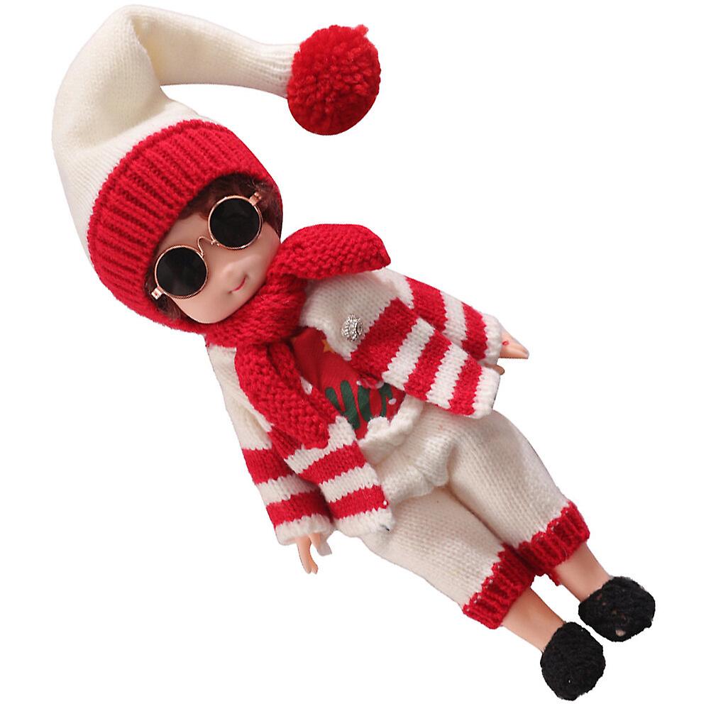 Child Doll Decor Christmas Tabletop Child Doll Decoration Desktop Doll Decoration