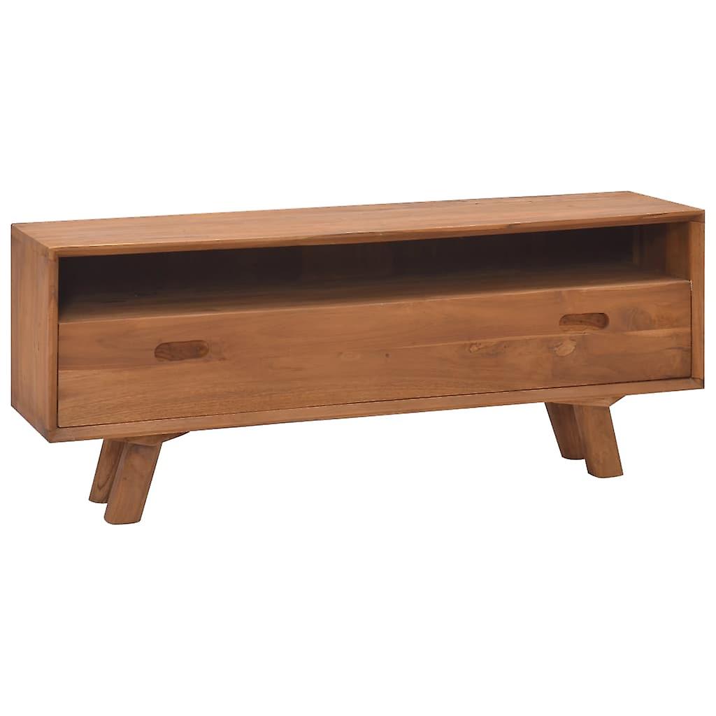 Tv Cabinet 110x30x45 Cm Solid Teak Wood