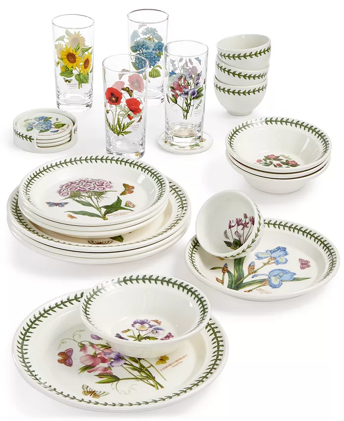 Portmeirion Botanic Garden 25-Pc. Dinnerware Set Service for 4