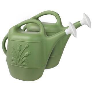 UNION PRODUCTS 2 Gal. (2-Count) Plants and Garden Plastic Watering Can in Sage Green 2 x 63068