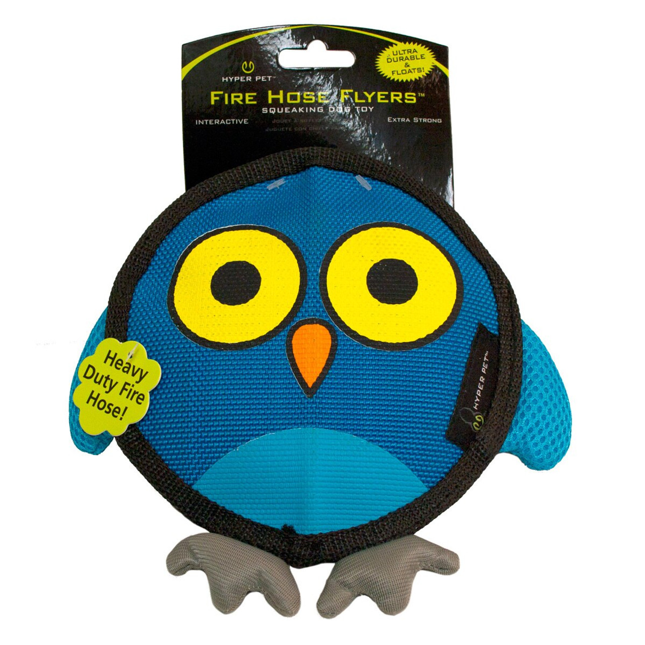 Hyper Pet 6.5 Firehose Flyers Owl Dog Toy