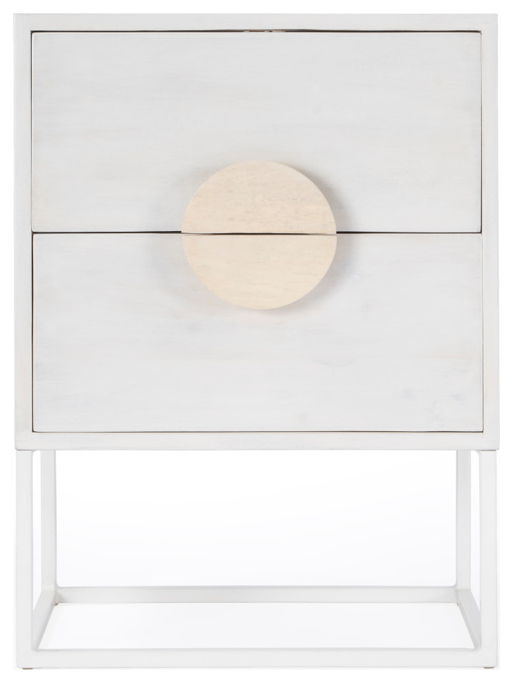 Lennasa 2 drawers End Table   Contemporary   Accent Chests And Cabinets   by BisonOffice  Houzz