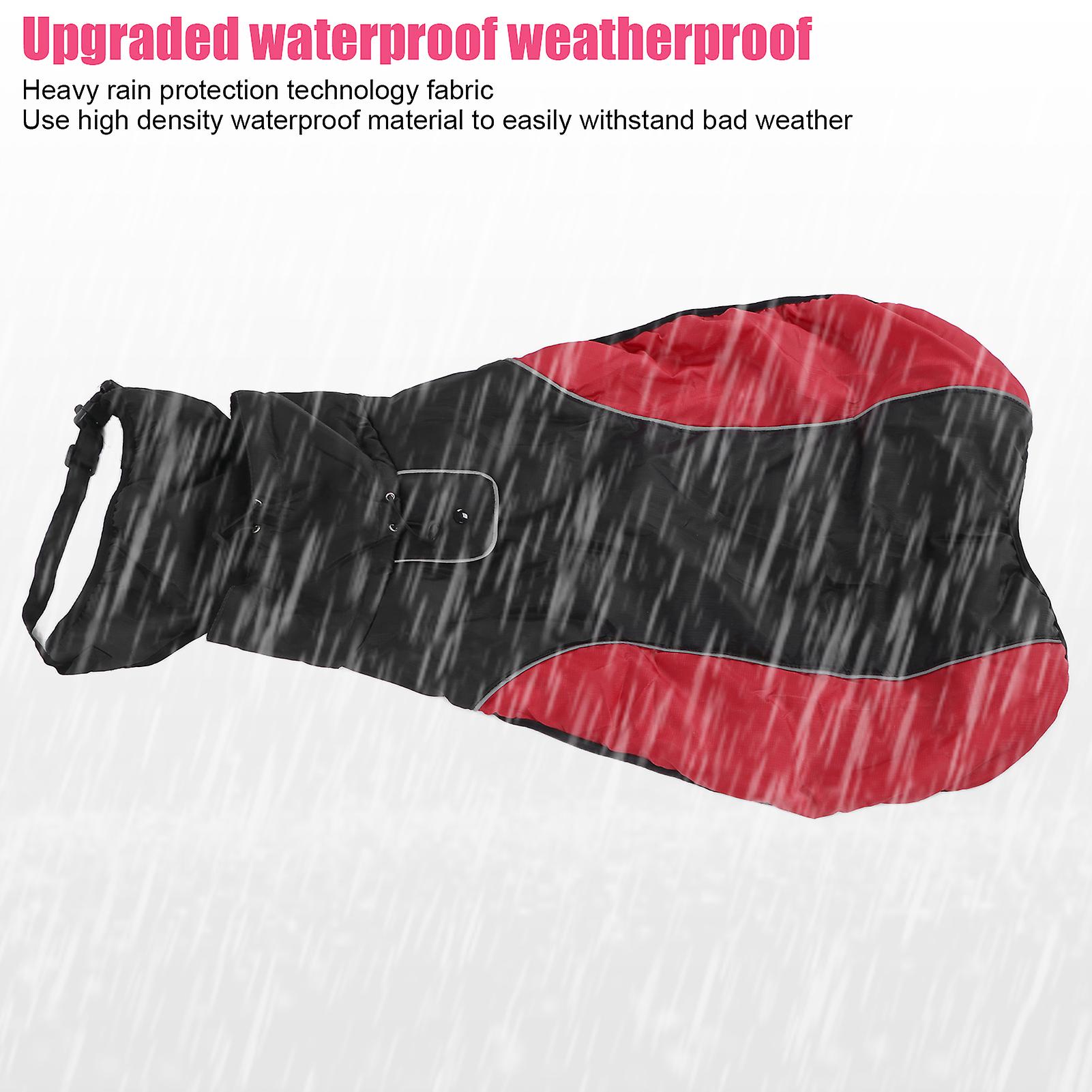 Dog Raincoat Adjustable Dog Cold Weather Jacket Waterproof Windproof Dog Rainwear With Reflective Strip Pet Clothes For Small Medium Large Dogs[x-larg