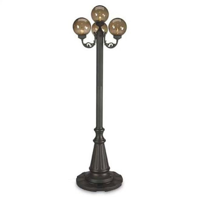 Patio Living Concepts European 00470 Four Bronze Globe Lantern Patio Lamp - Park Style