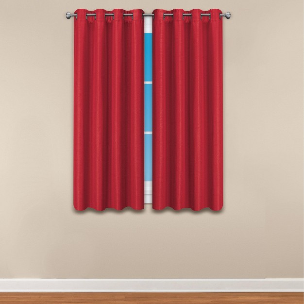 Collections Etc Textured Grommet Top Blackout Curtain Panel