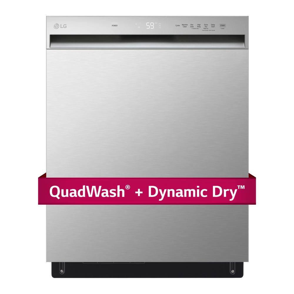 LG 24 in. in Stainless Steel Front Control Dishwasher LDFN3432T