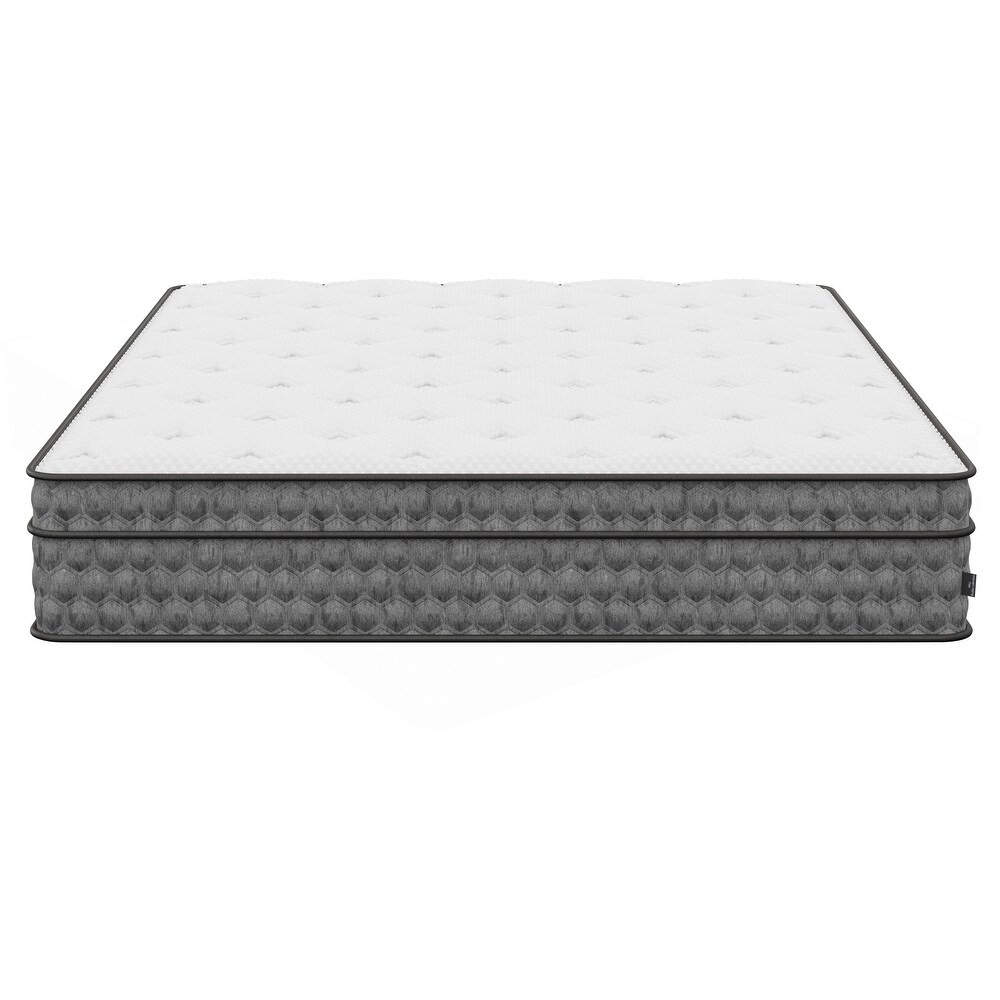 11 inch Zen Hybrid Mattress  Gel Memory Foam Medium Feel Mattress  CertiPur certified  White   California King