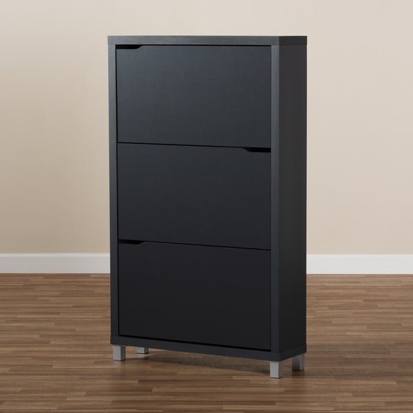 Copper Grove Zdolbuniv Dark Grey Shoe Cabinet with 6 Fold - - 28046200