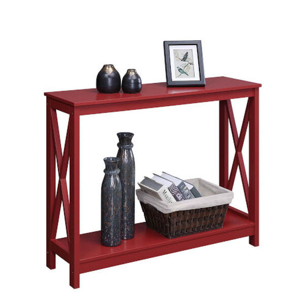 Oxford Cranberry Red 12-Inch Console Table