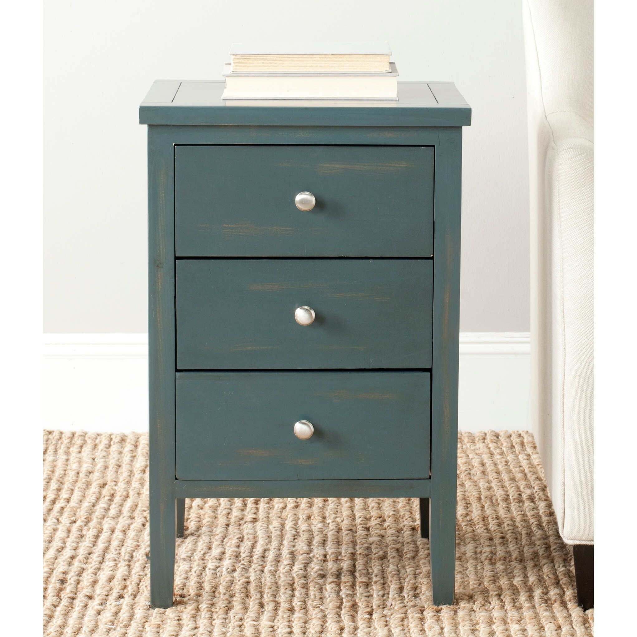 SAFAVIEH Deniz Dark Teal End Table - 16.9