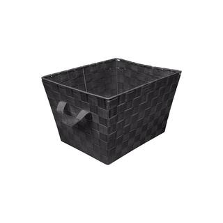 SIMPLIFY 12 in. H x 8 in. W x 10 in. D Black Fabric Cube Storage Bin 25092-BLACK