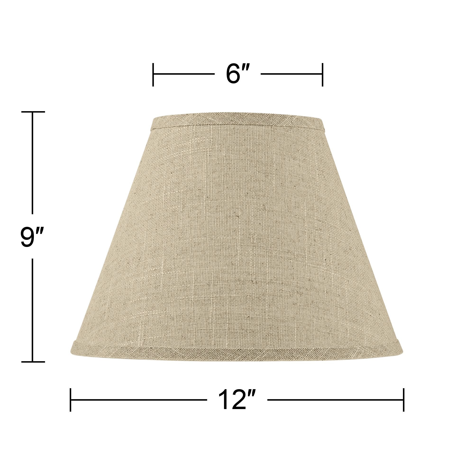 Brentwood Set of 2 Empire Lamp Shades Fine Burlap Small 6