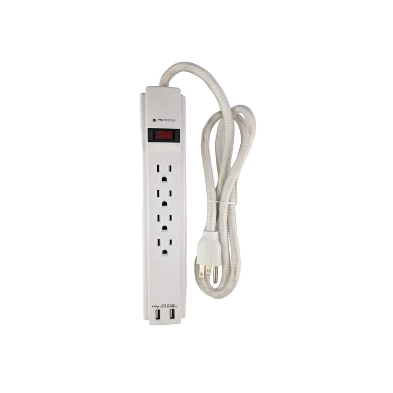 SURGE BRD 4 OUTLET WHT