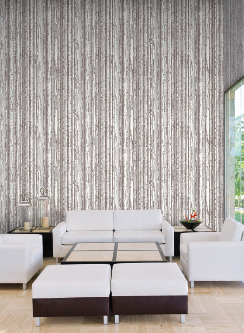 Briarwood Wallpaper in Brown and Ivory from the Terrain Collection by Candice Olson for York Wallcoverings