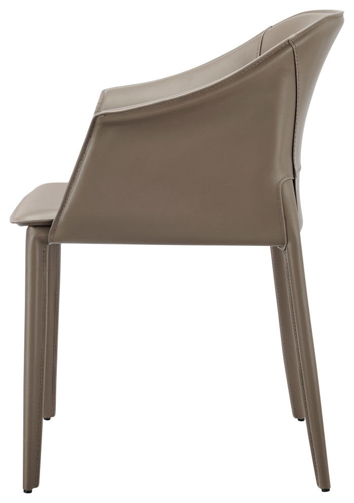 Callie Recycled Leather Dining Arm Chair   Modern   Dining Chairs   by New Pacific Direct Inc.  Houzz