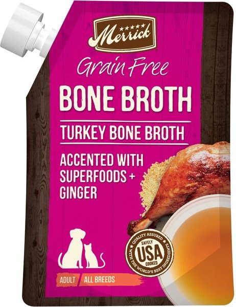 Merrick Turkey Bone Broth Grain-Free Wet Dog Food Topper